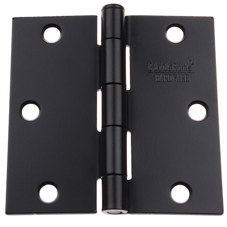 Gliderite Hardware 3-1/2 in. Matte Black Square Door Hinge - 3500-MB 3500-MB-1